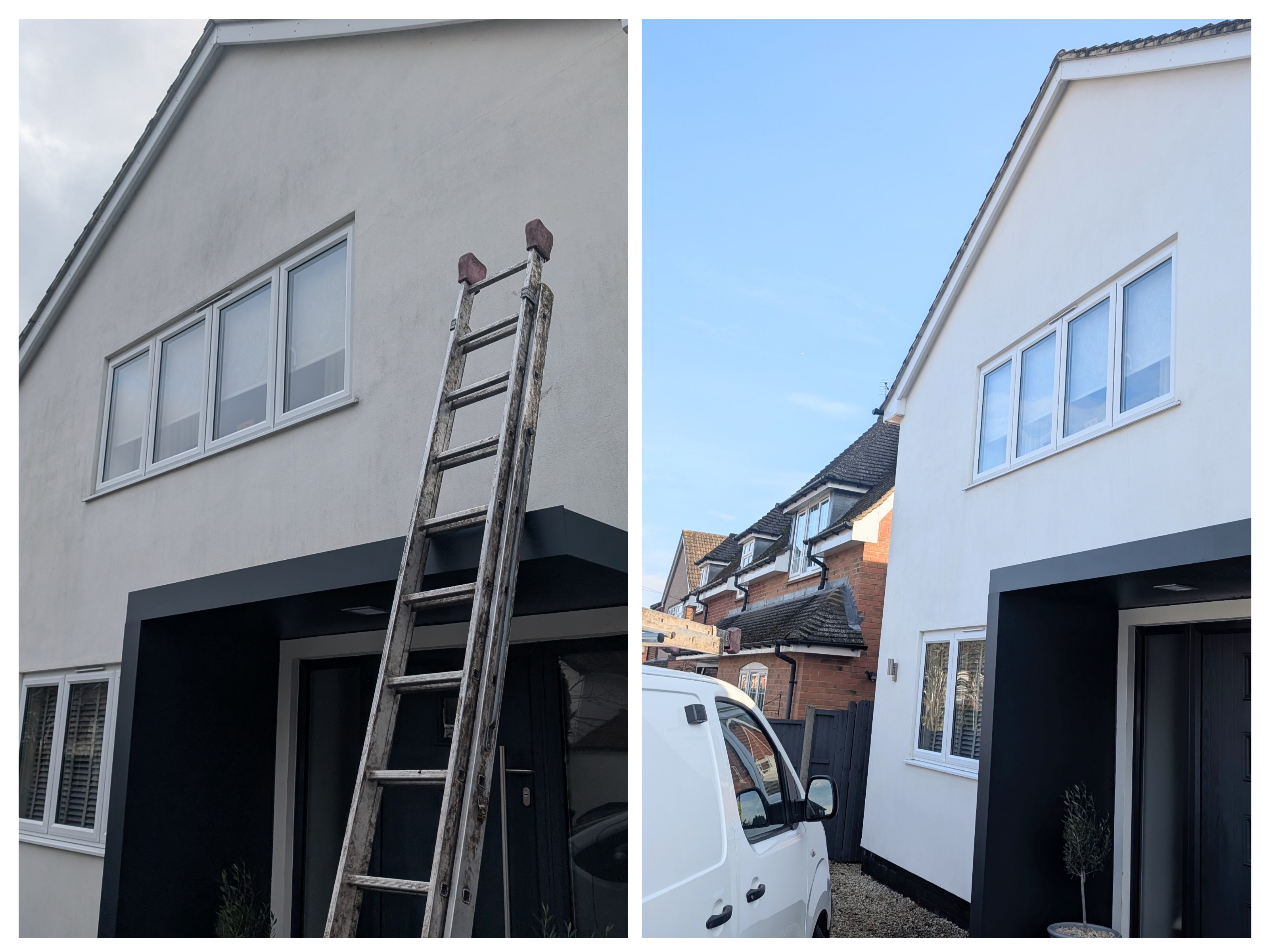The Thame property's render after soft washing