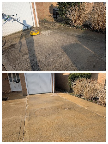 driveway cleaning in Thame with professional surface cleaner