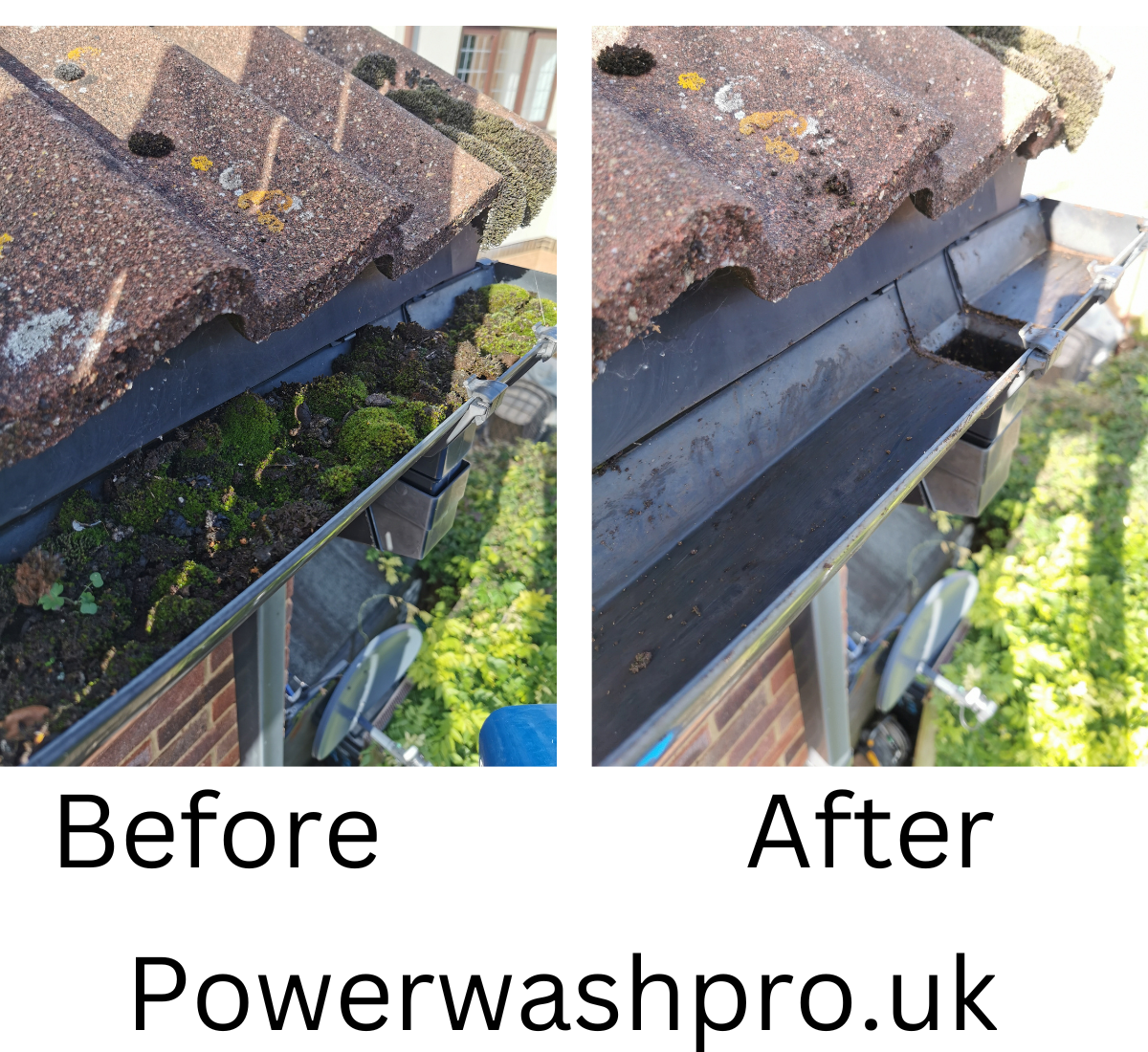 Blocked gutter cleaning in Thame