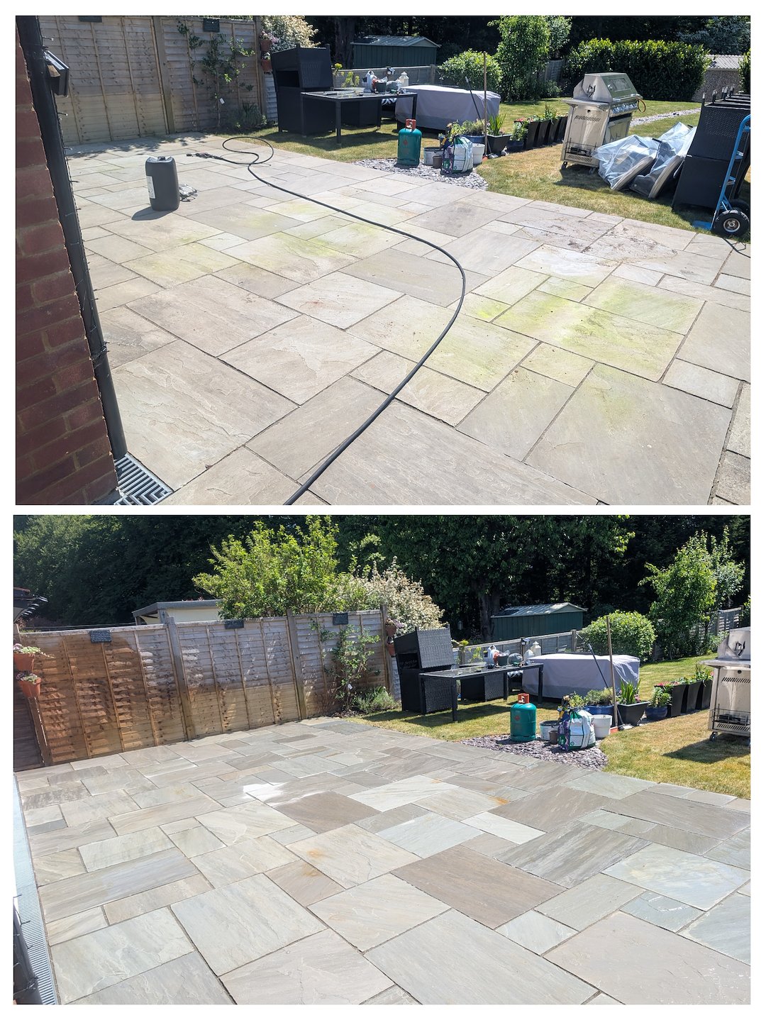 Pressure Washing in High Wycombe Bringing Sandstone Patio Back To Life 